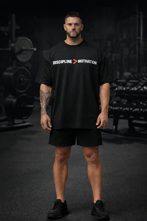 Discipline Oversized Gym T-Shirt (180 GSM Cotton)